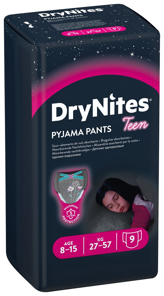 DryNites Windelpants - Mädchen von 8-15 Jahren - Probe